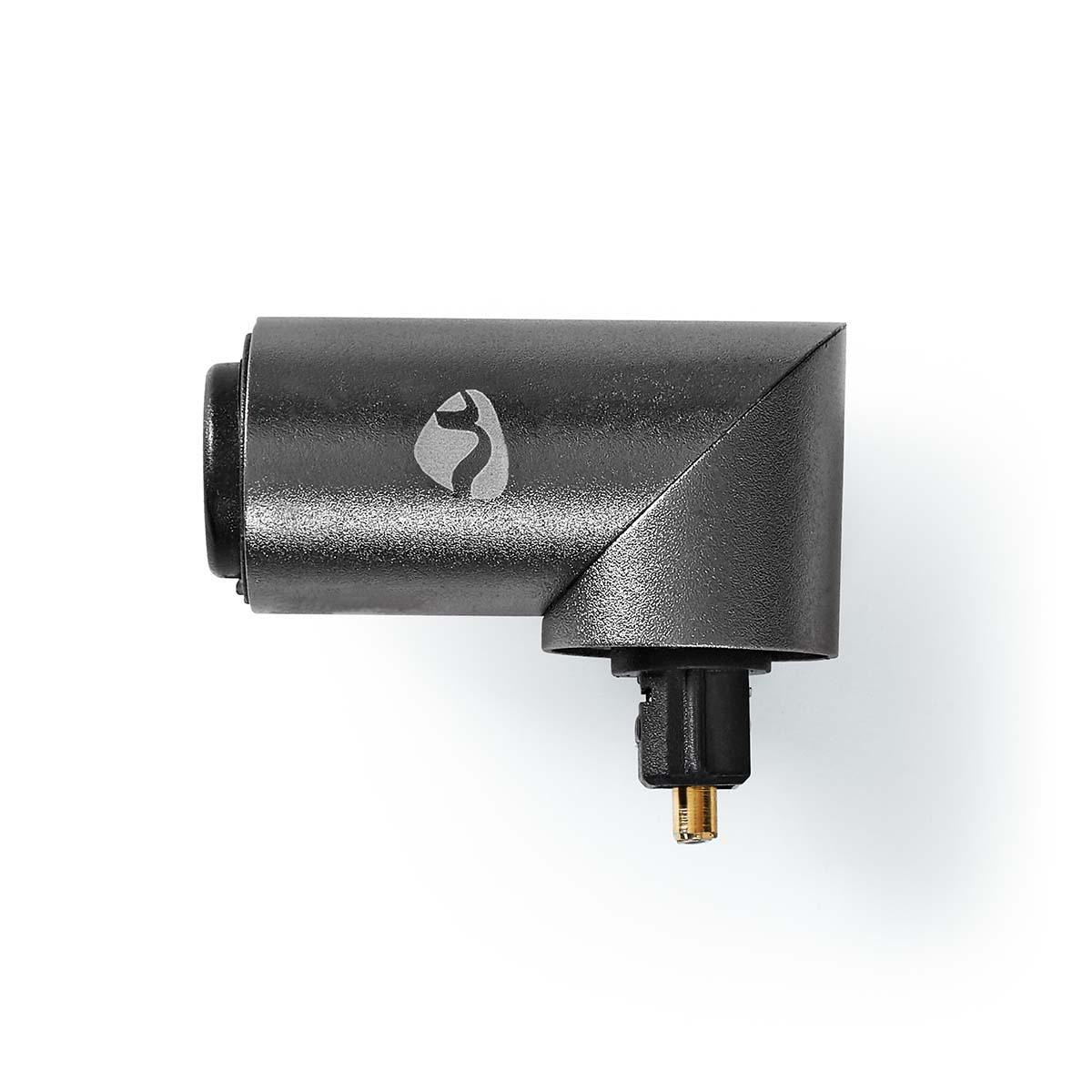 Nedis TosLink Adapter | TosLink Female | TosLink Male | Angled 90° | Aluminium | Gun Metal Grey | 1 pcs | Box