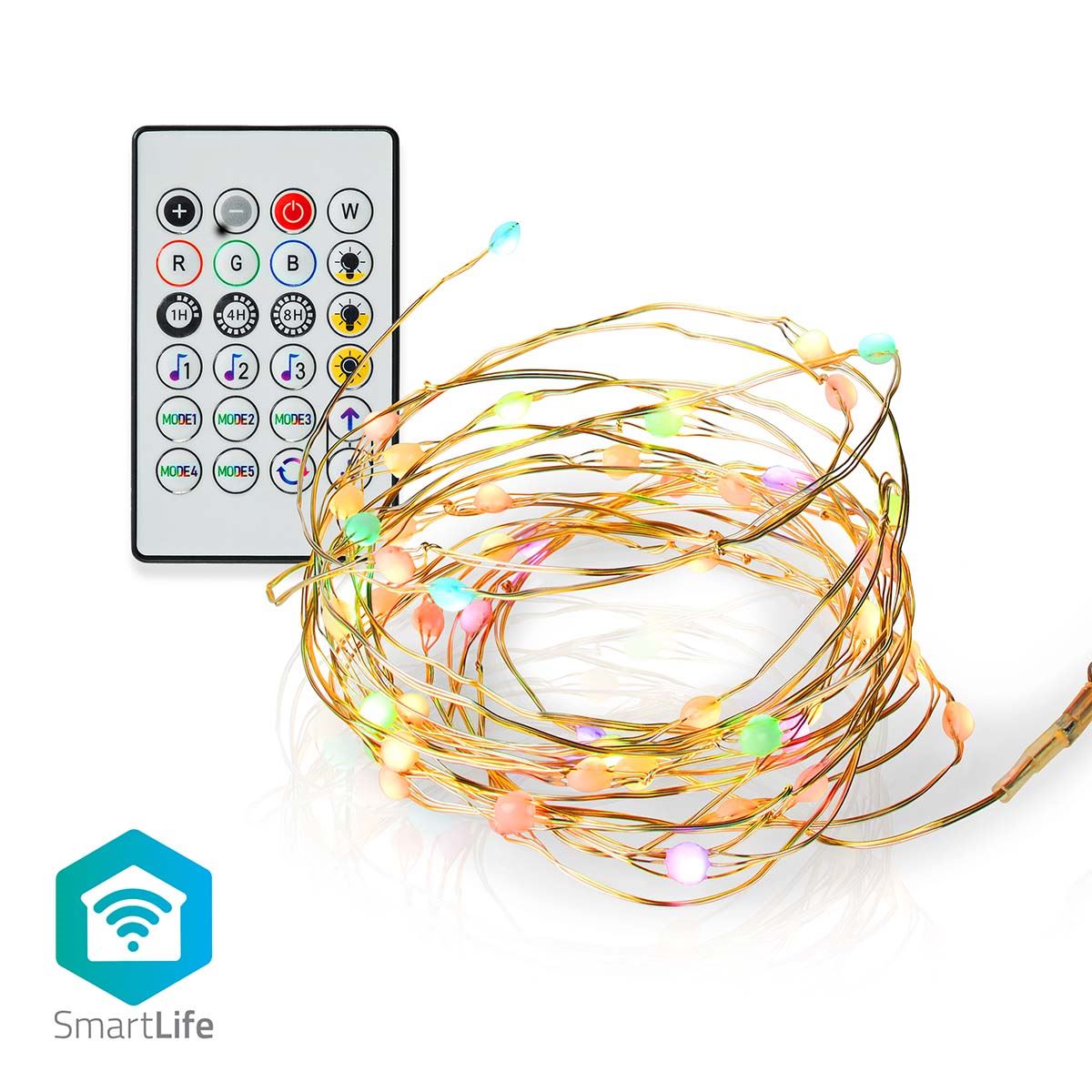 Nedis SmartLife LED Decorative Lights | Wi-Fi | Multi Colour | SMD | 5.00 m | IP20 | 2700 - 6500 K | 400 lm | Android™ / IOS