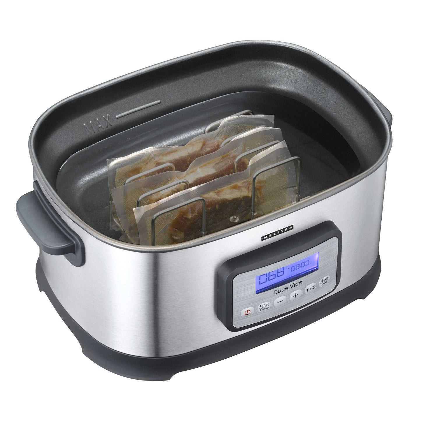 MELISSA Sous Vide with LCD Timer | 6L | 520W | Black / Stainless Steel