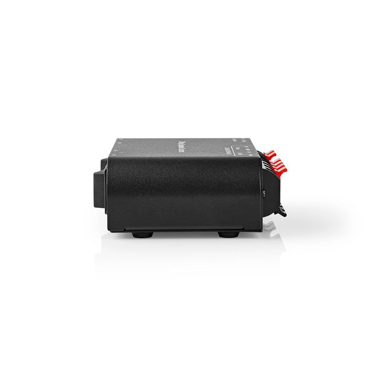 Nedis Speaker Control Switchbox | 2 port(s) | Terminal Clamps | Speaker impedance: 4-16 Ohm | Maximum load per channel: 150 W | Aluminium | Black