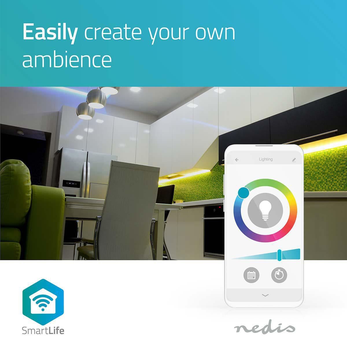 Nedis SmartLife LED Strip | Wi-Fi | Cool White / RGB / Warm White | SMD | 5.00 m | IP44 | 2700 - 6500 K | 960 lm | Android™ / IOS