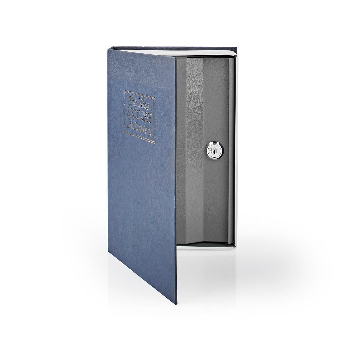 Nedis Vault | Book Safe | Key Lock | Indoor | Medium | Inner volume: 1.6 l | 2 Keys Included | Blue / Silver