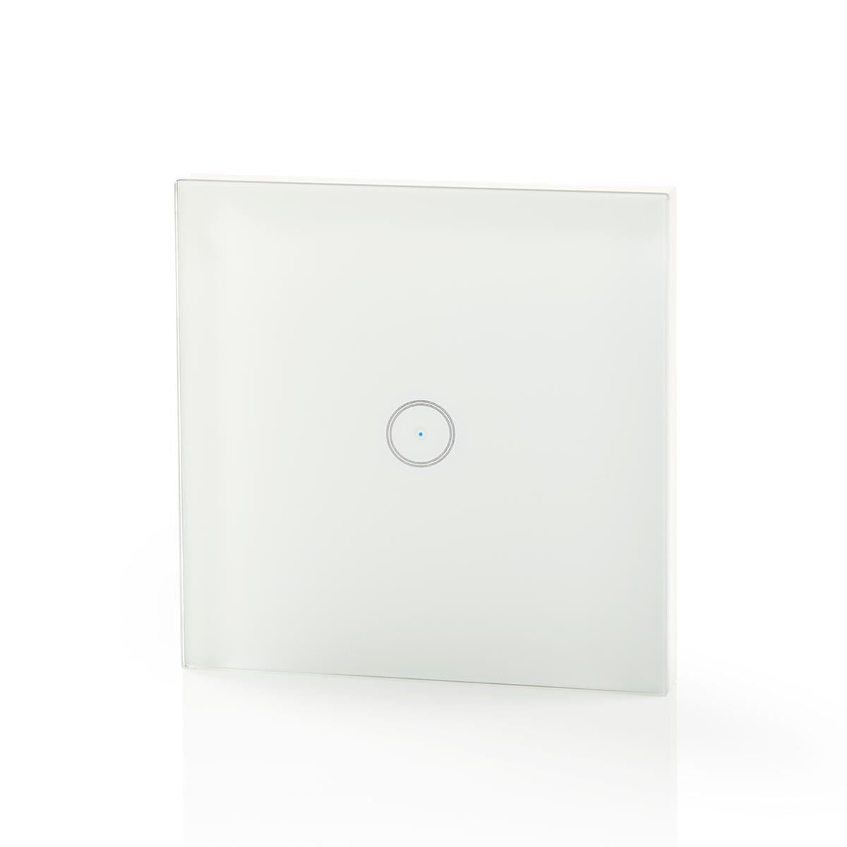 Nedis SmartLife Wall Switch | Wi-Fi | Single | Wall Mount | 1000 W | Android™ / IOS | Glass | White