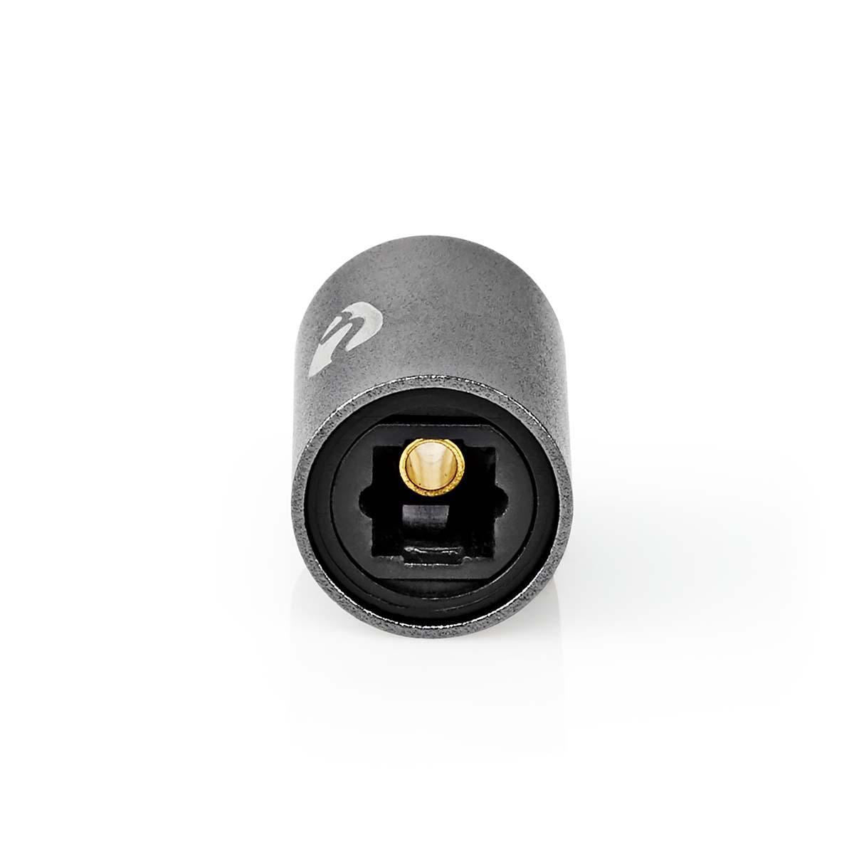 Nedis TosLink Adapter | TosLink Female | TosLink Female | Straight | Metal | Gun Metal Grey | 1 pcs | Box