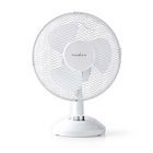 Nedis Table Fan | Mains Powered | Diameter: 230 mm | 22 W | Oscillation | 2-Speed | White