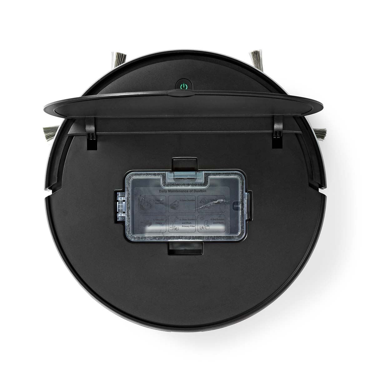 Nedis SmartLife Robot Vacuum Cleaner | Random | Wi-Fi | Capacity collection reservoir: 0.2 l | Automatic charging | Maximum operating time: 1.8 hrs | Black | Android™ / IOS