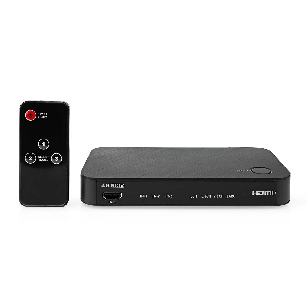Nedis Digital Audio Converter | 2-way | Connection input: DC Power / 3x HDMI™ Input | Connection output: 1x 3.5 mm / 1x TosLink / 2x HDMI™ Output | Automatic / Push Button | Anthracite