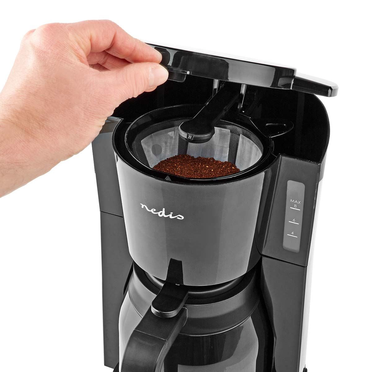 Nedis Coffee Maker | Filter Coffee | 1.0 l | 8 Cups | Black