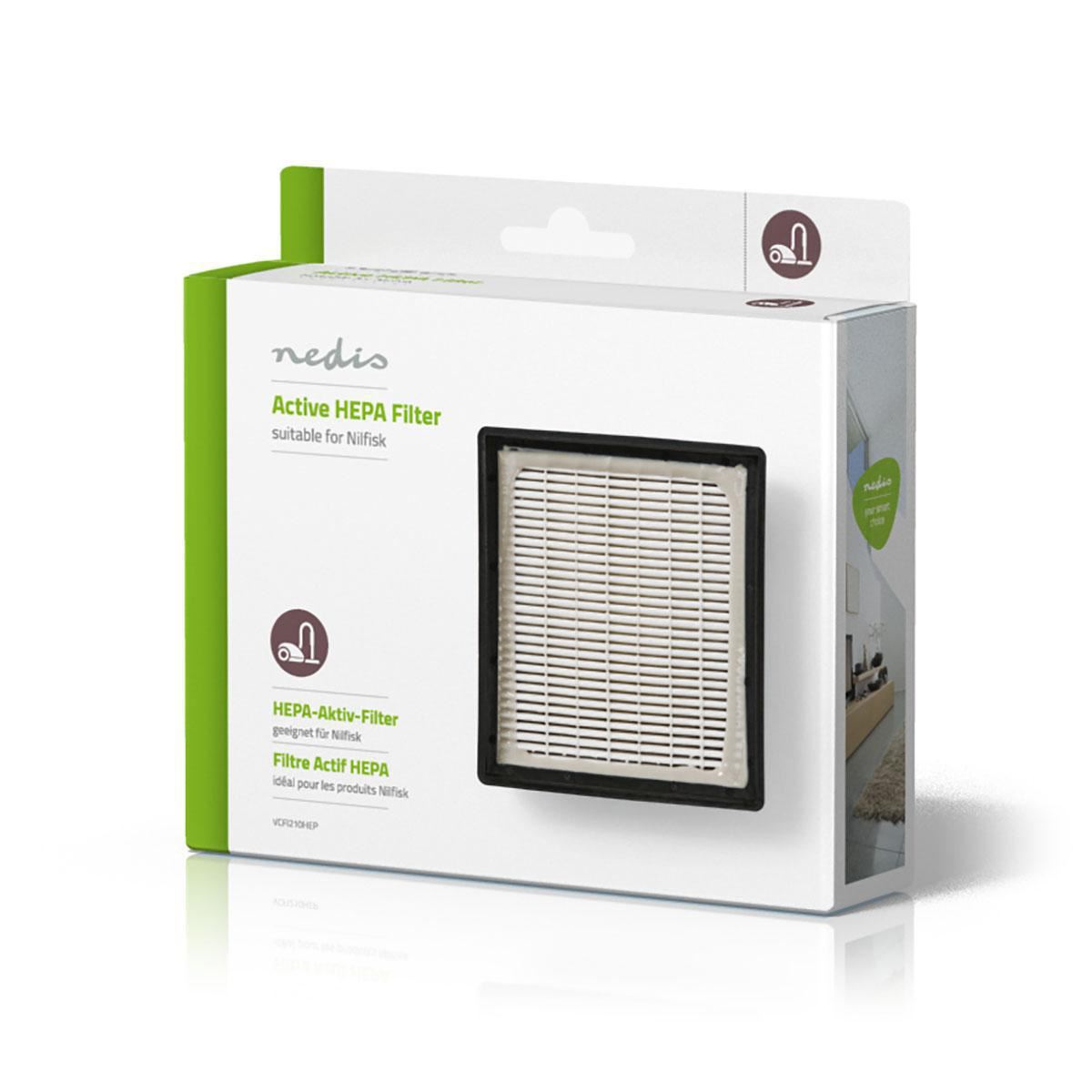 Nedis Replacement HEPA Filter | Replacement for: Nilfisk | Black / White