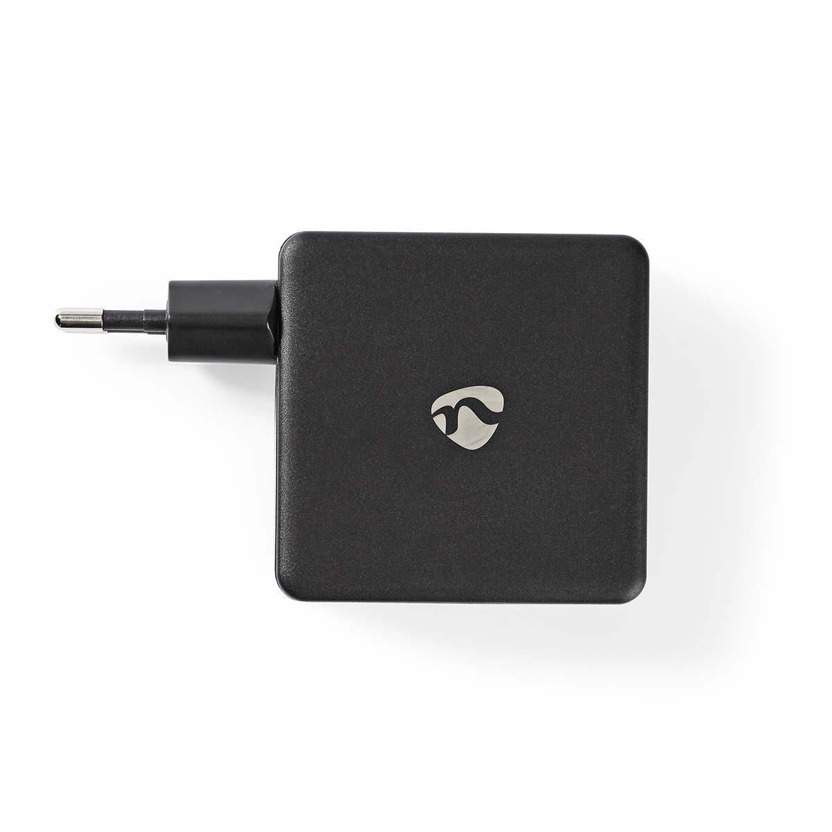 Nedis Wall Charger | 57 W | Quick charge feature | 2.25 / 2.4 / 3.0 A | Number of outputs: 2 | USB-A / USB-C™ | No Cable Included | Automatic Voltage Selection | Black