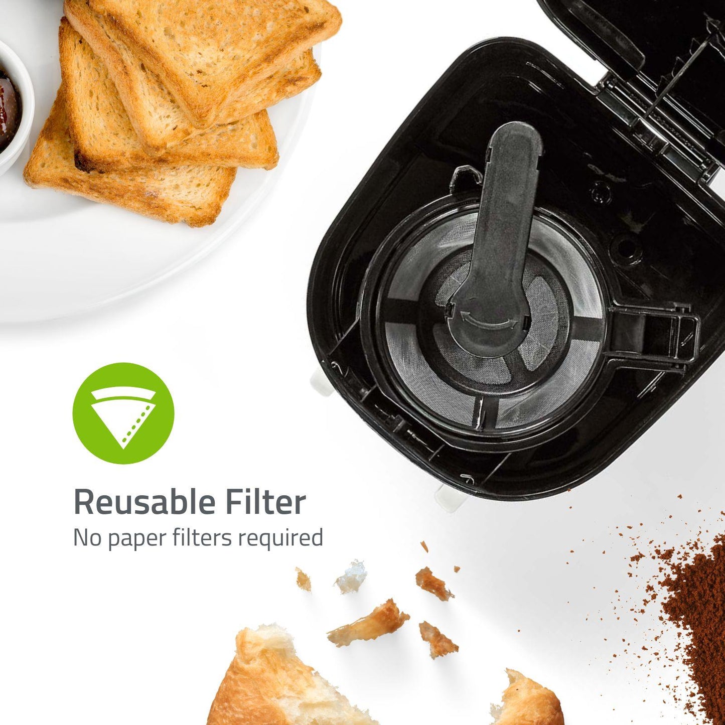 Nedis Coffee Maker | Filter Coffee | 0.25 l | 2 Cups | Black