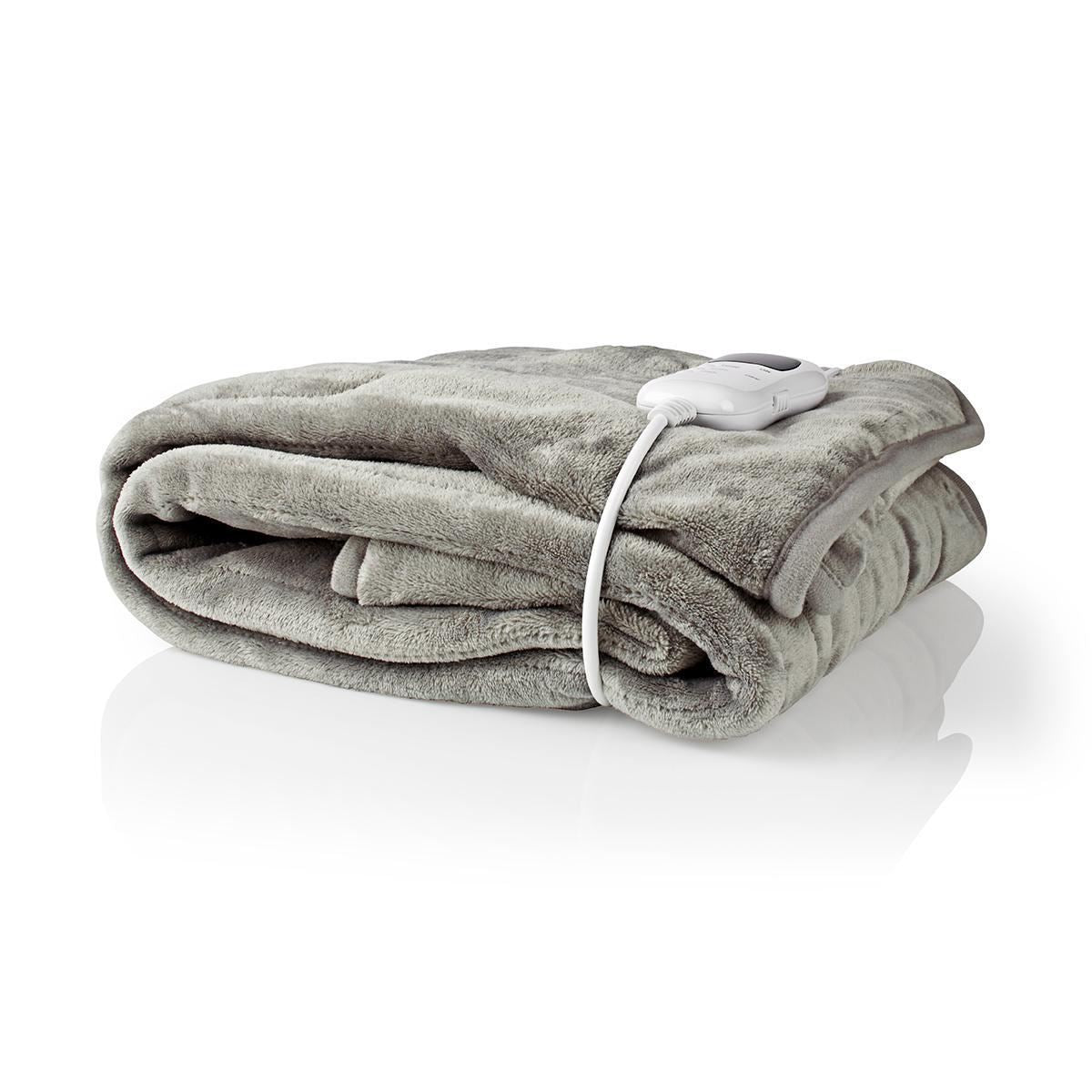 Nedis Electric Blanket | Overblanket | 1 Person | 180 x 130 cm | 9 Heat Settings | Washable | Overheating protection | Digital control | Fleece