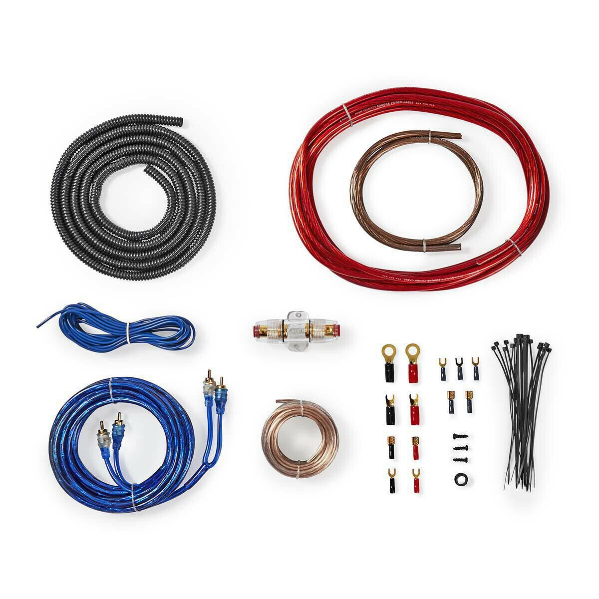 Nedis Car Audio Connector Kit | 800 W | Gold Plated | Gift Box