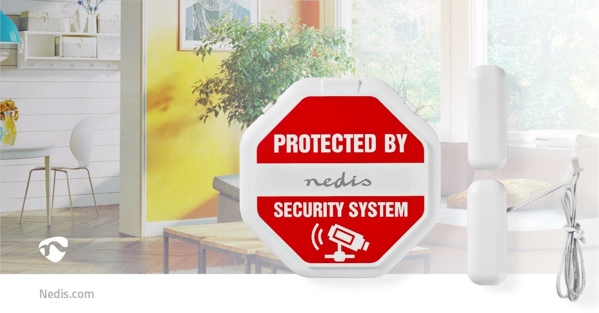 Nedis Window Alarm | Battery Powered | 2x CR2032 | 85 dB | White