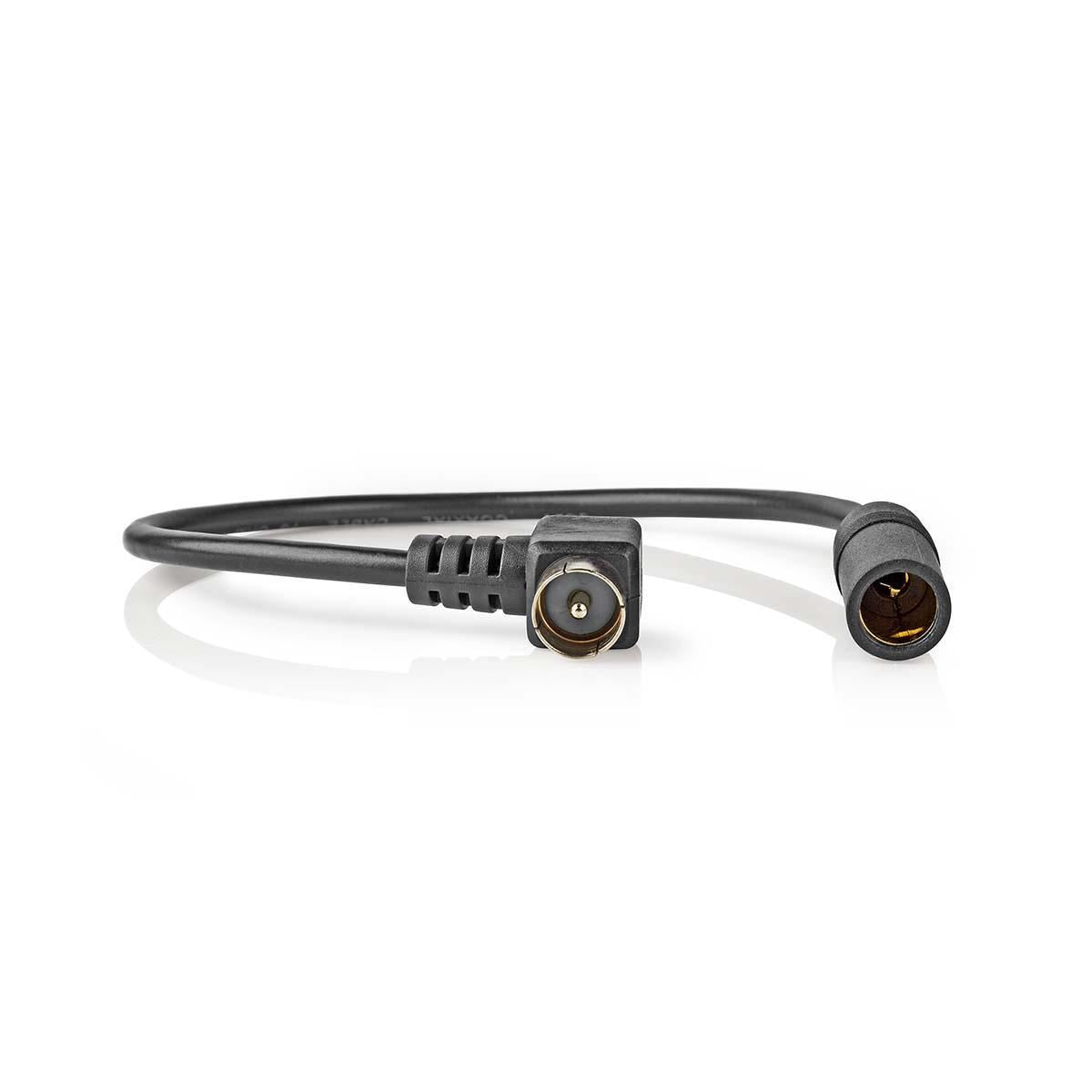 Nedis Car Antenna Cable | IEC (Coax) Male | Car Antenna Socket | Nickel Plated | 0.30 m | Round | PVC | Black | Polybag