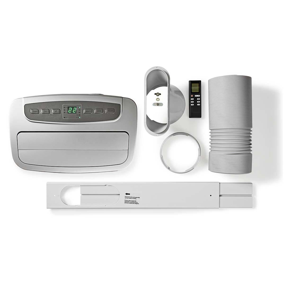 Nedis Mobile Air Conditioner | 12000 BTU | 100 m³ | 3-Speed | Remote control | Shut-off timer | Black / Grey