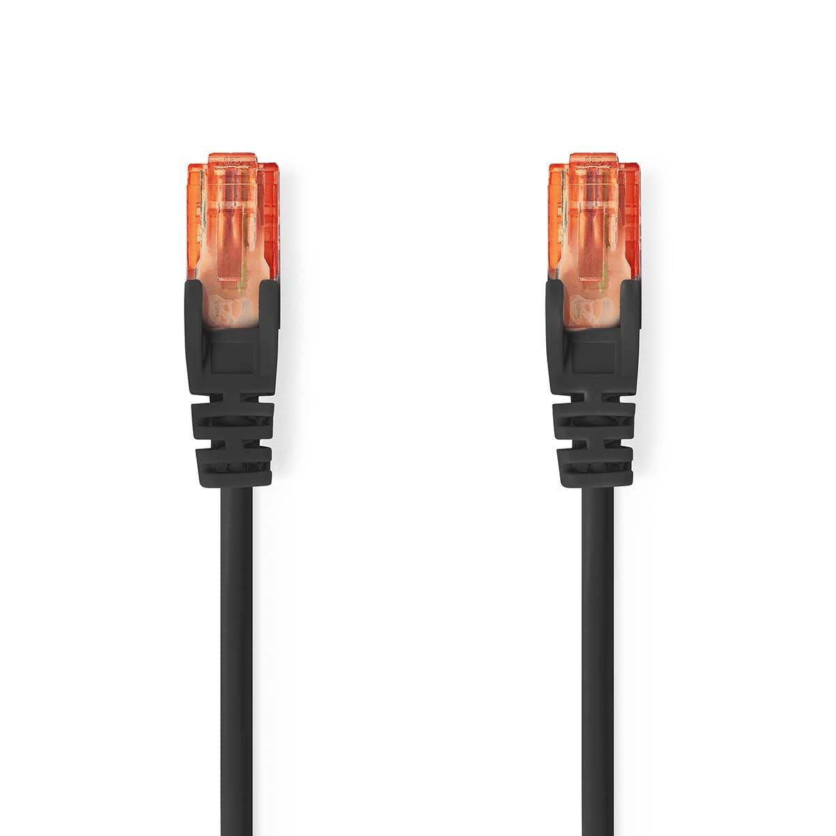Nedis CAT6 Network Cable | RJ45 Male | RJ45 Male | U/UTP | 1.00 m | Round | PVC | Black | Label