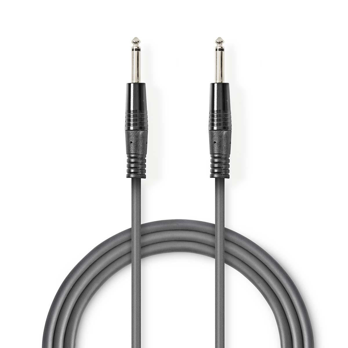 Nedis Mono Audio Cable | 6.35 mm Male | 6.35 mm Male | Nickel Plated | 5.00 m | Round | PVC