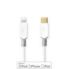 Nedis Lightning Cable | USB 2.0 | Apple Lightning 8-Pin | USB-C™ Male | 480 Mbps | Gold Plated | 1.00 m | Round | PVC | White | Box