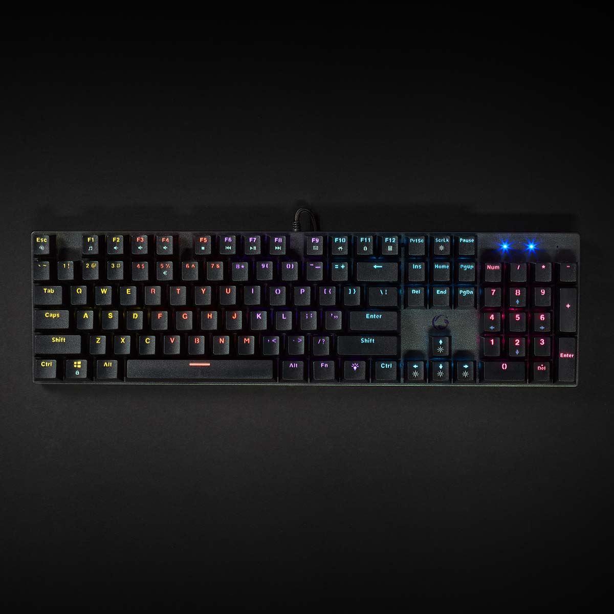 Nedis Wired Gaming Keyboard | USB Type-A | Mechanical Keys | LED | QWERTY | US Layout | USB Powered | Power cable length: 1.50 m | Gaming