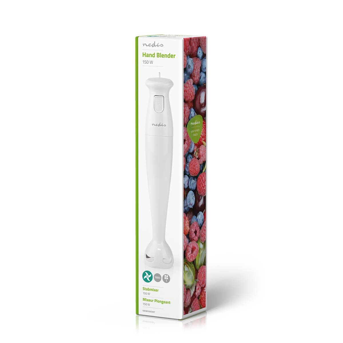 Nedis Hand Blender | 150 W | Speed settings: 1-Speed Setting | White