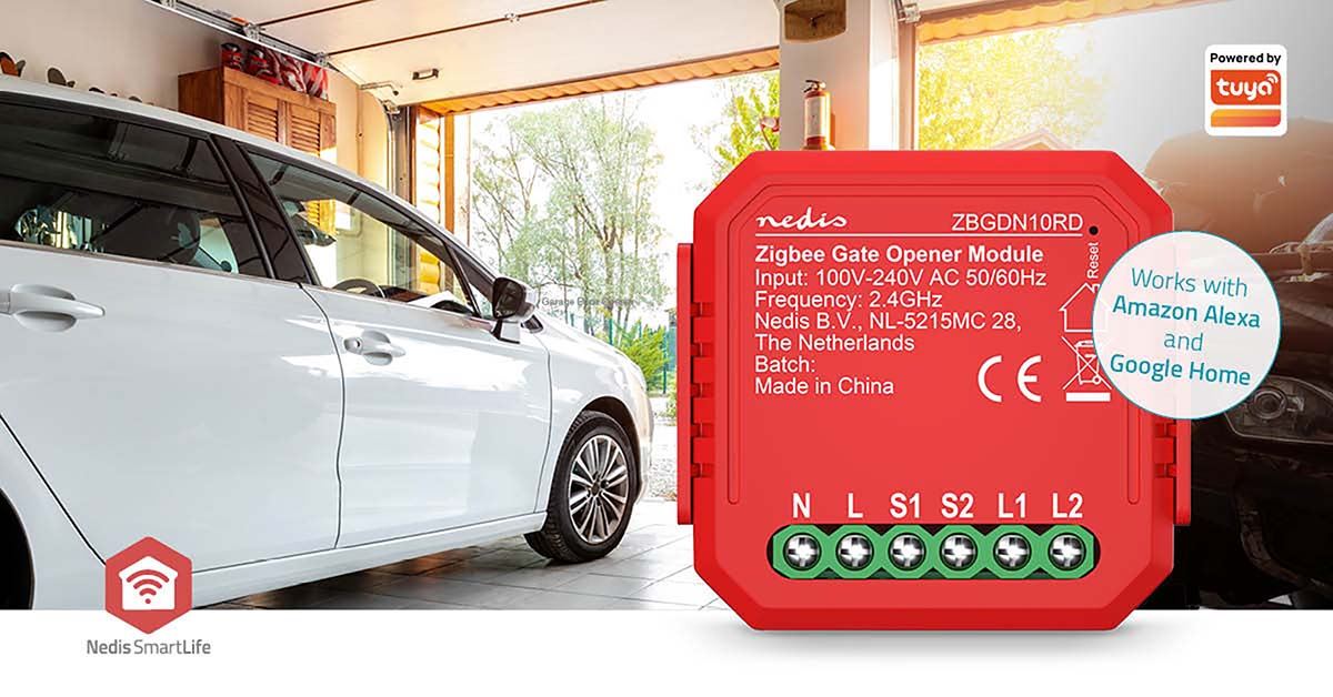 Nedis SmartLife Garage Door Smart Power Switch | Zigbee 3.0 | 2.5 W | Terminal Connection | App available for: Android™ / IOS