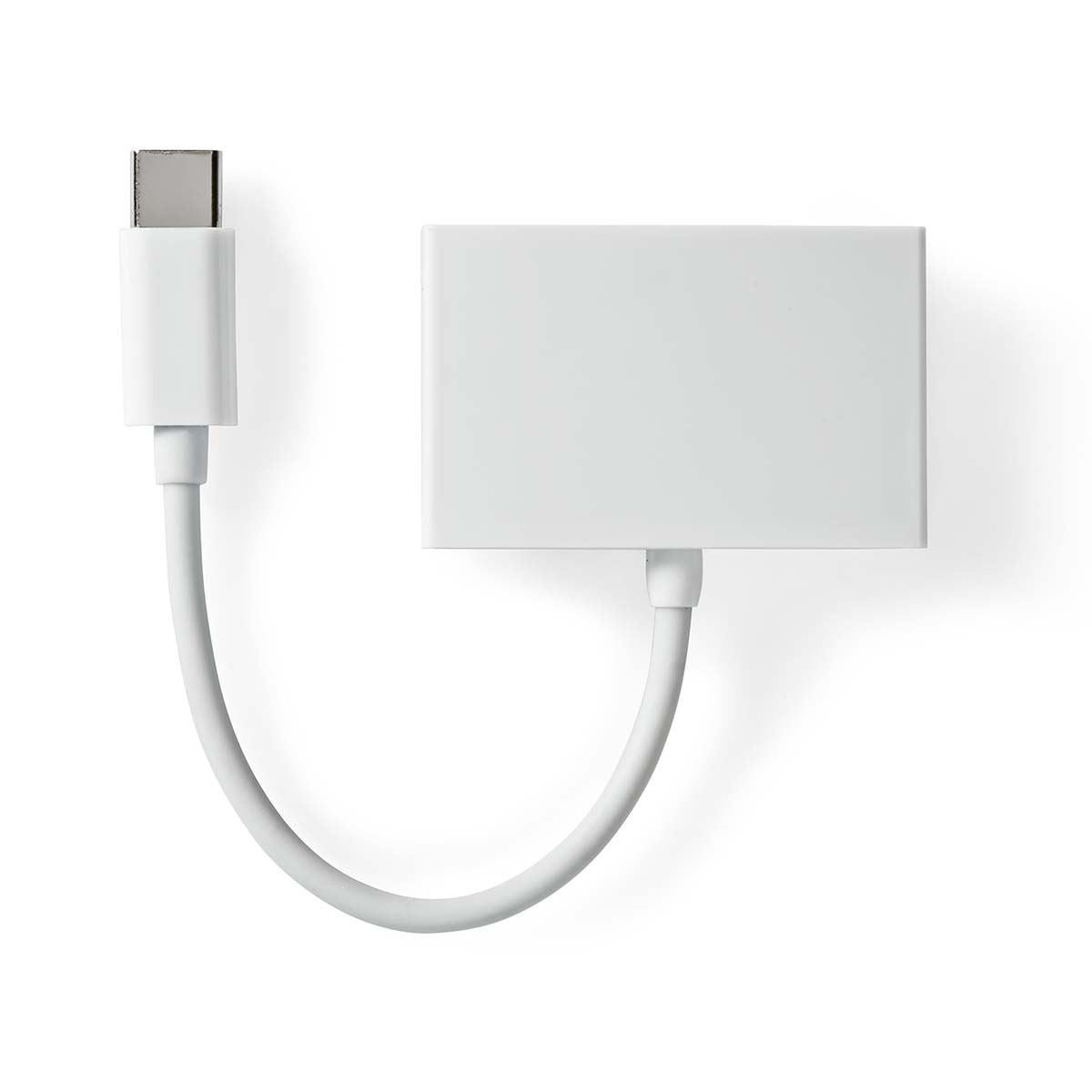 Nedis USB-C™ Adapter | USB 2.0 | USB-C™ Male | 3.5 mm Female | 0.10 m | Round | Nickel Plated | ABS/PVC | White | Box
