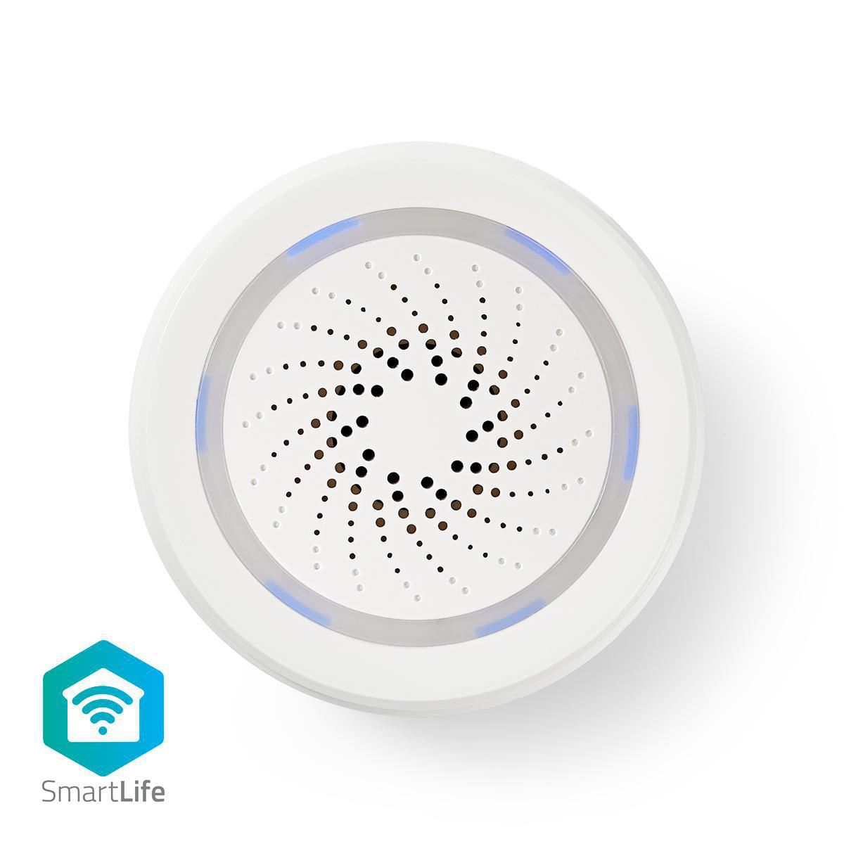 Nedis SmartLife Siren | Wi-Fi | Mains Powered | 8 Sounds | 85 dB | Android™ / IOS | White