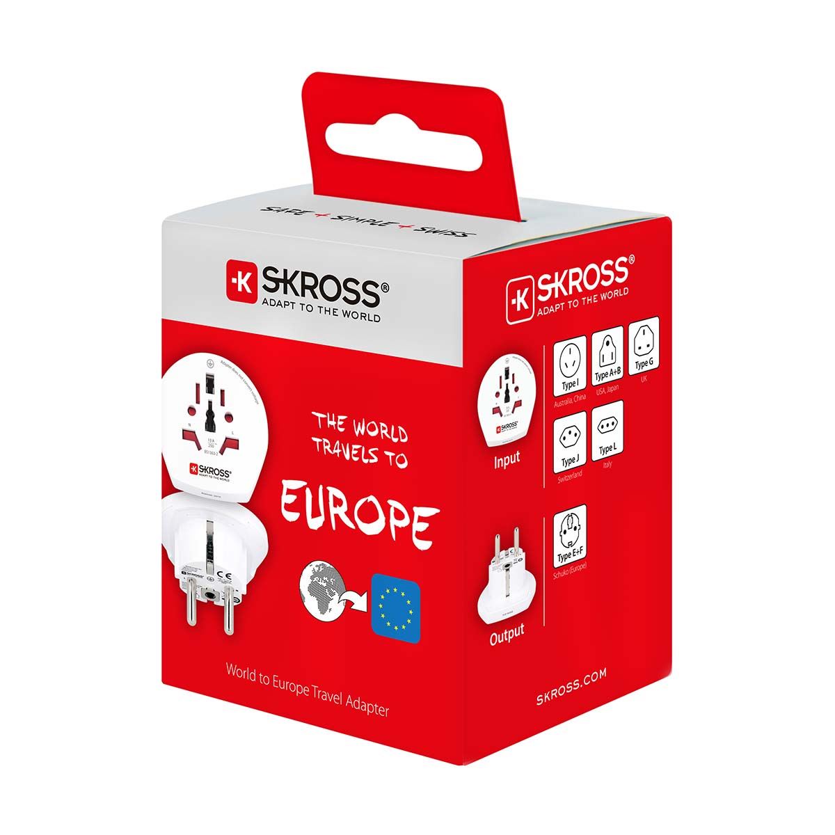Skross SKross | Travel Adapter World-to-Europe Earthed