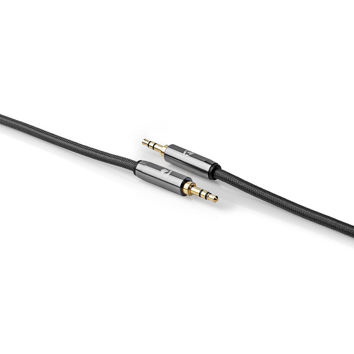 Nedis Stereo Audio Cable | 3.5 mm Male | 3.5 mm Male | Gold Plated | 2.00 m | Round | Grey / Gun Metal Grey | Cover Window Box