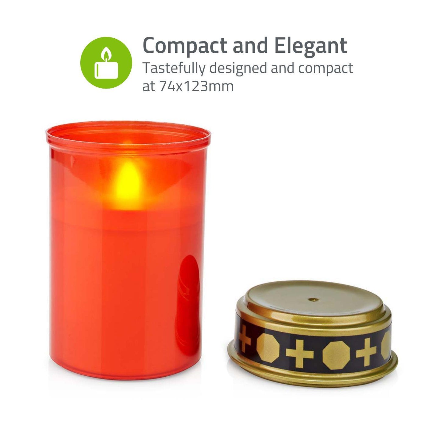 Nedis LED Grave Light | Counter Display | Number of lamps in packaging: 12 pcs | Realistic Flickering Effect | Timer function: 6 Hours On/18 Hours Off