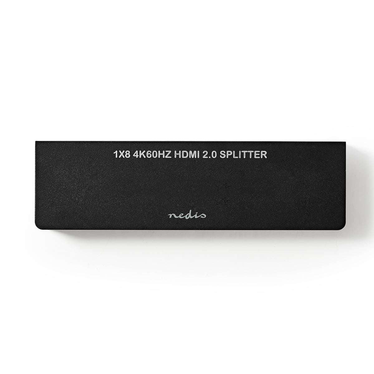 Nedis HDMI™ Splitter | 8 port(s) | HDMI™ Input | 8x HDMI™ Output | 4K@60Hz | 18 Gbps | Metal | Anthracite