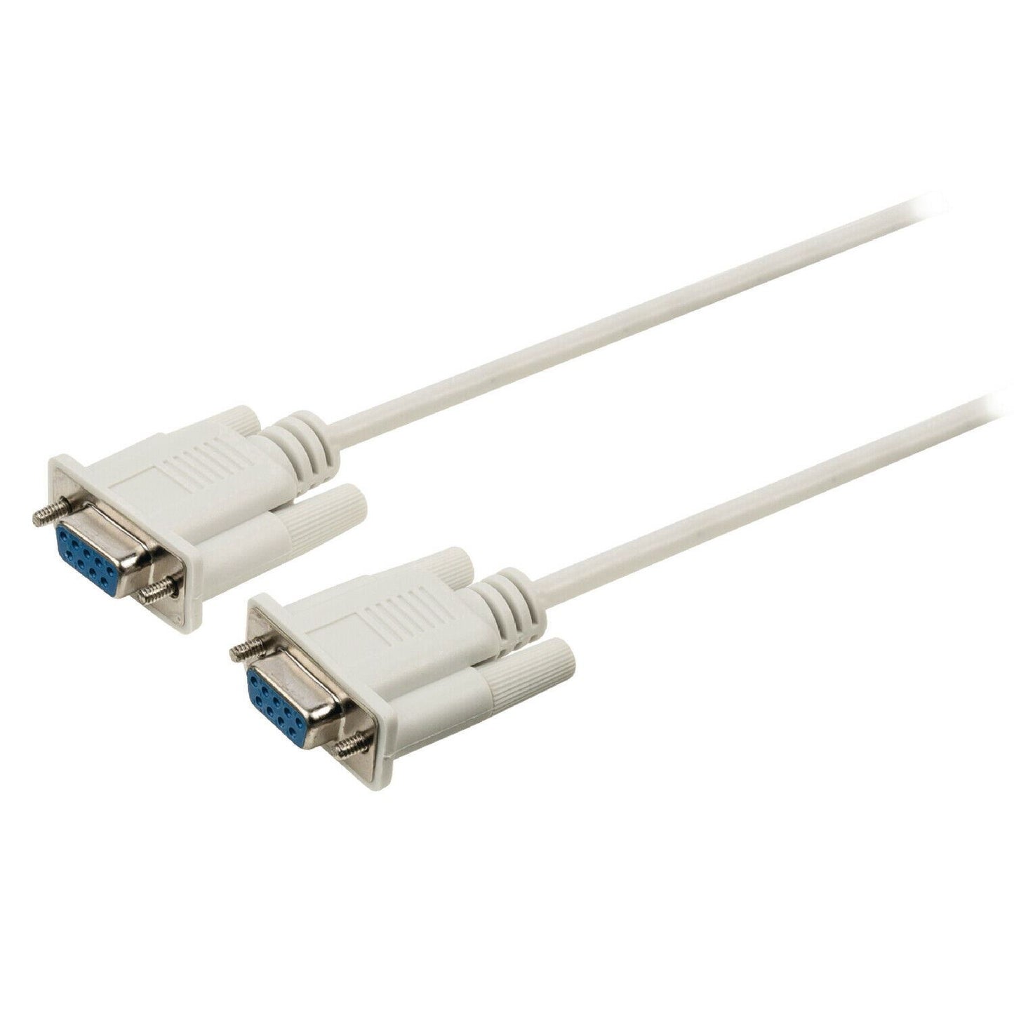 Nedis Null Modem cable | D-SUB 9-Pin Female | D-SUB 9-Pin Female | Nickel Plated | 2.00 m | Round | PVC | Ivory | Label