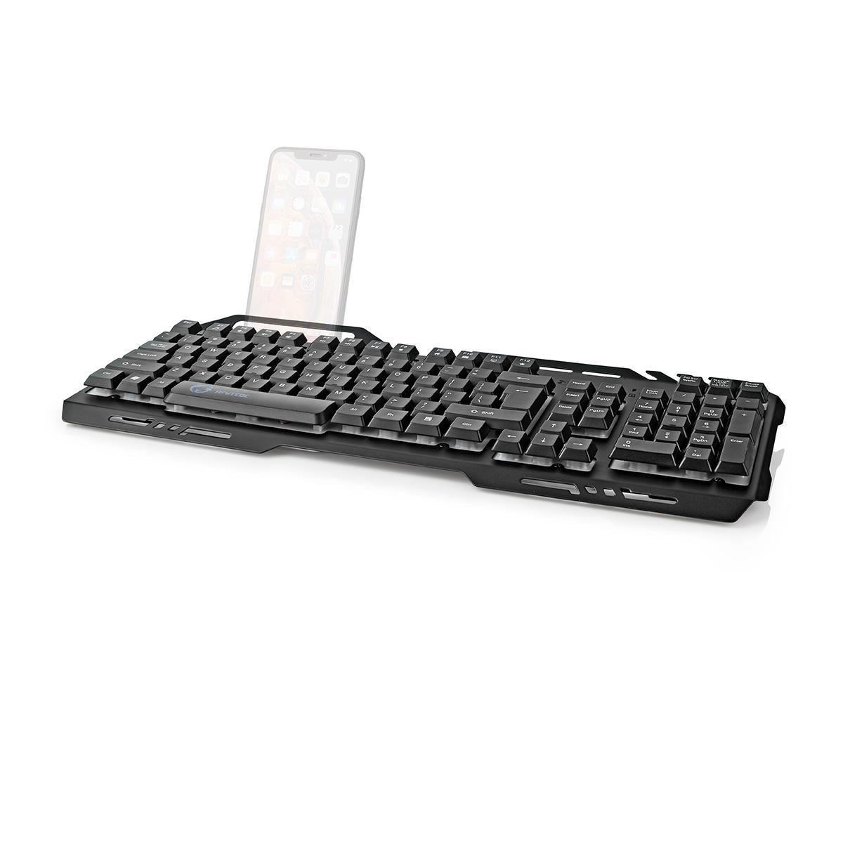 Nedis Wired Gaming Keyboard | USB 2.0 | Membrane Keys | LED | US International | US Layout | USB Powered | Power cable length: 1.50 m | Gaming