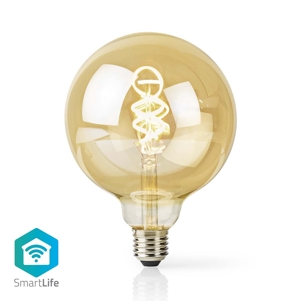 Nedis SmartLife LED Filament Bulb | Wi-Fi | E27 | 360 lm | 4.9 W | Warm to Cool White | 1800 - 6500 K | Glass | Android™ / IOS | Globe | 1 pcs