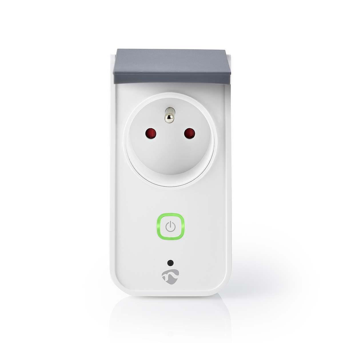 Nedis SmartLife Smart Plug | Wi-Fi | IP44 | Power meter | 3680 W | Type E (CEE 7/6) | -30 - 40 °C | Android™ / IOS | Grey / White | 1 pcs