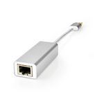 Nedis USB Network Adapter | USB 3.2 Gen 1 | 1 Gbps | USB-A Male | RJ45 Female | 0.20 m | Round | Gold Plated | Bare Copper | Silver | Cover Window Box