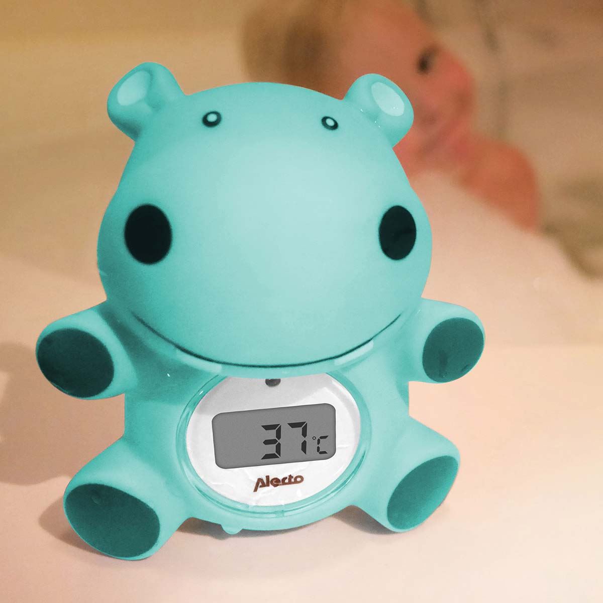 Alecto Bath thermometer and room thermometer hippopotamus