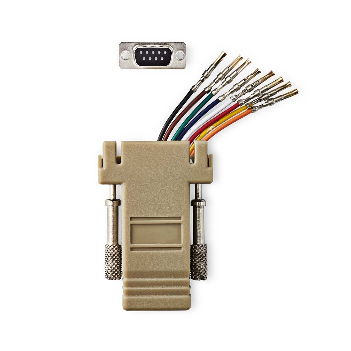 Nedis Serial Adapter | Adapter | D-SUB 9-Pin Female | RJ45 Female | Nickel Plated | Ivory | Box