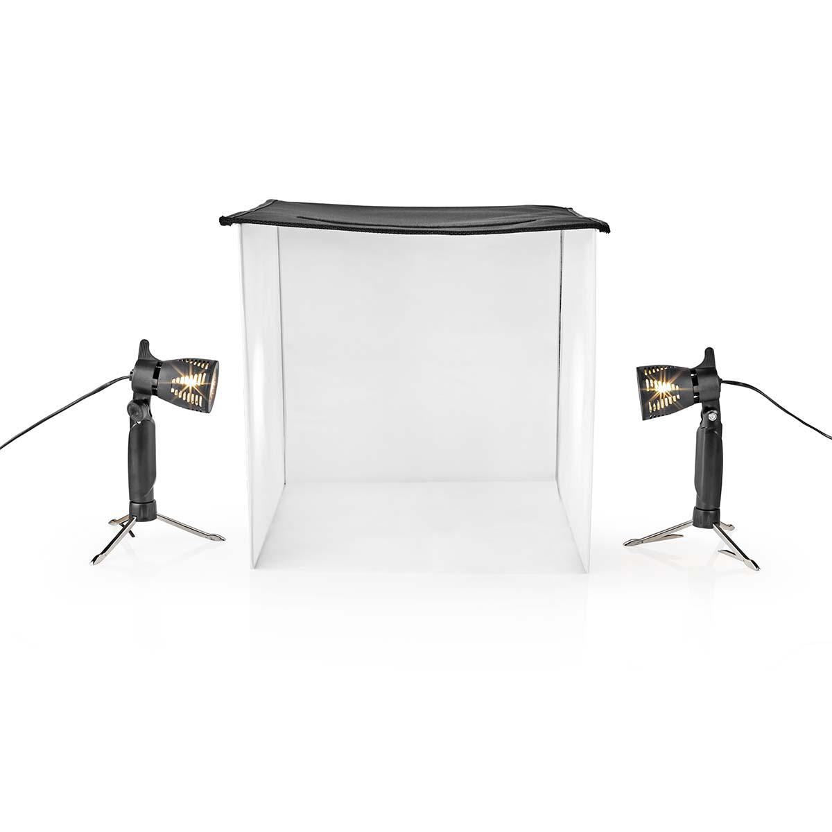 Nedis Portable Photo Studio Kit | 400 lm | Foldable | Backgrounds included | Travel bag included | Black