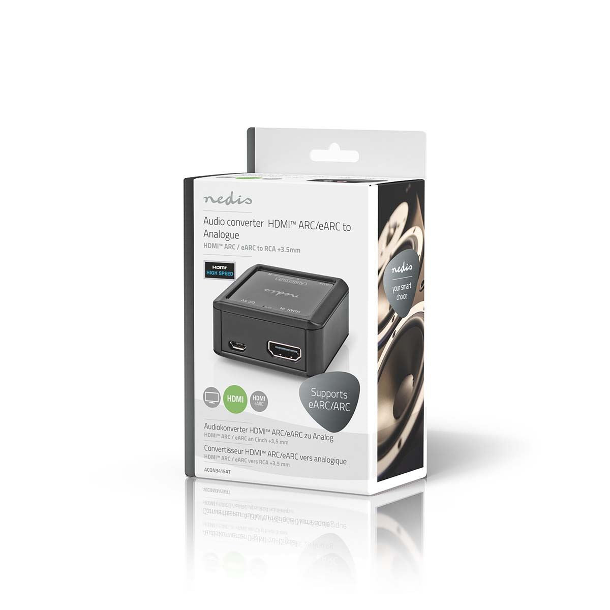 Nedis Digital Audio Converter | 1-way | Connection input: HDMI™ Input | Connection output: 2x (2x RCA Female) / 3.5 mm | Automatic | Anthracite