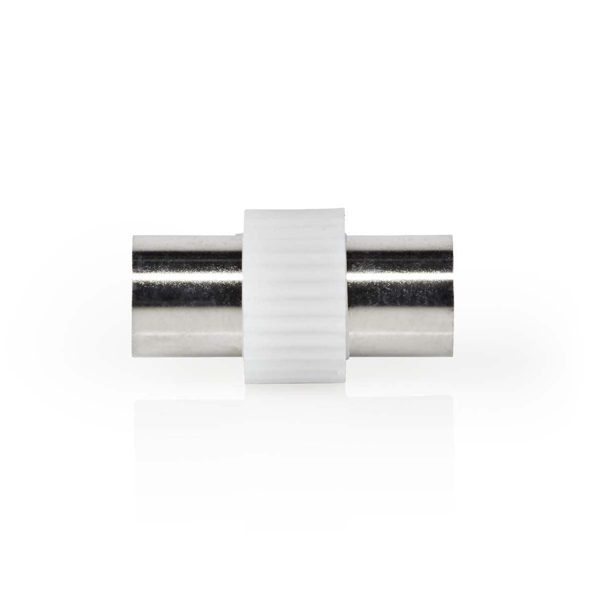 Nedis Satellite & Antenna Adapter | IEC (Coax) Male | IEC (Coax) Male | Nickel Plated | 75 Ohm | Straight | Metal / Plastic | White | 1 pcs | Box