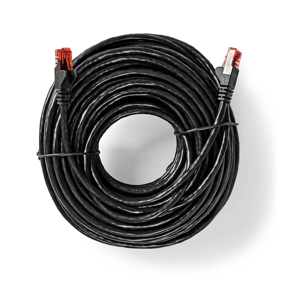 Nedis CAT6 Network Cable | RJ45 Male | RJ45 Male | U/UTP | 50.0 m | Outdoor | Round | PE | Black | Label