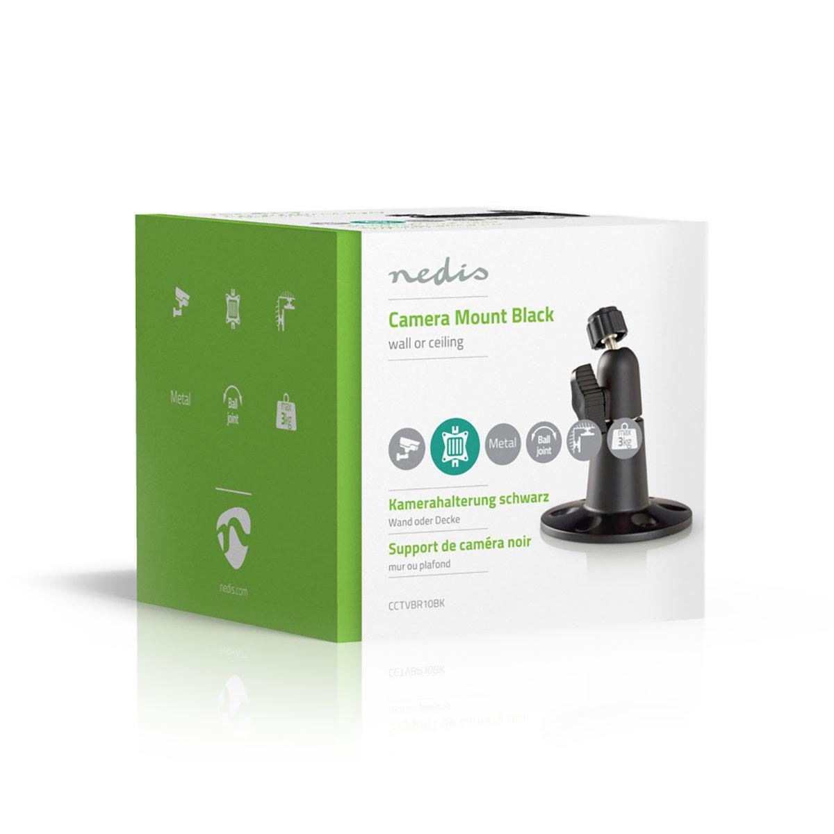 Nedis Camera Mount | Tilt angle: 90 ° | Maximum weight: 3 kg | Steel | Black