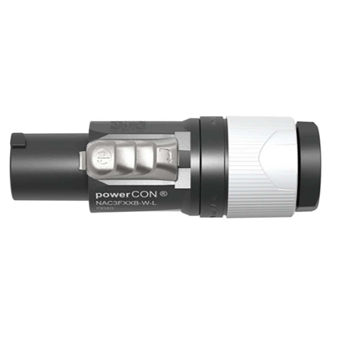Neutrik NAC3FXXB-W-L locking AC mains cable connector