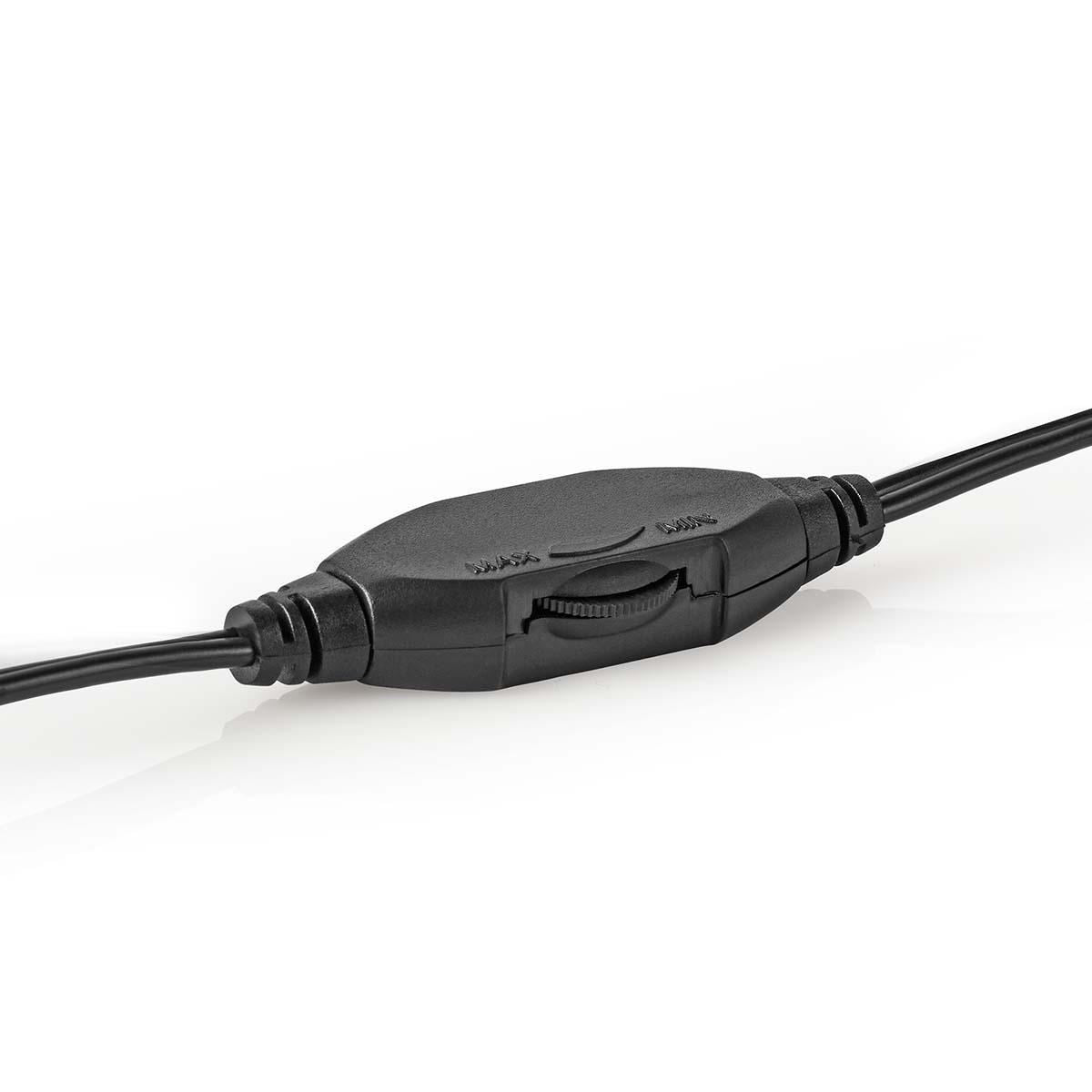 Nedis Over-Ear Wired Headphones | Cable length: 6.00 m | Volume control | Black / Silver