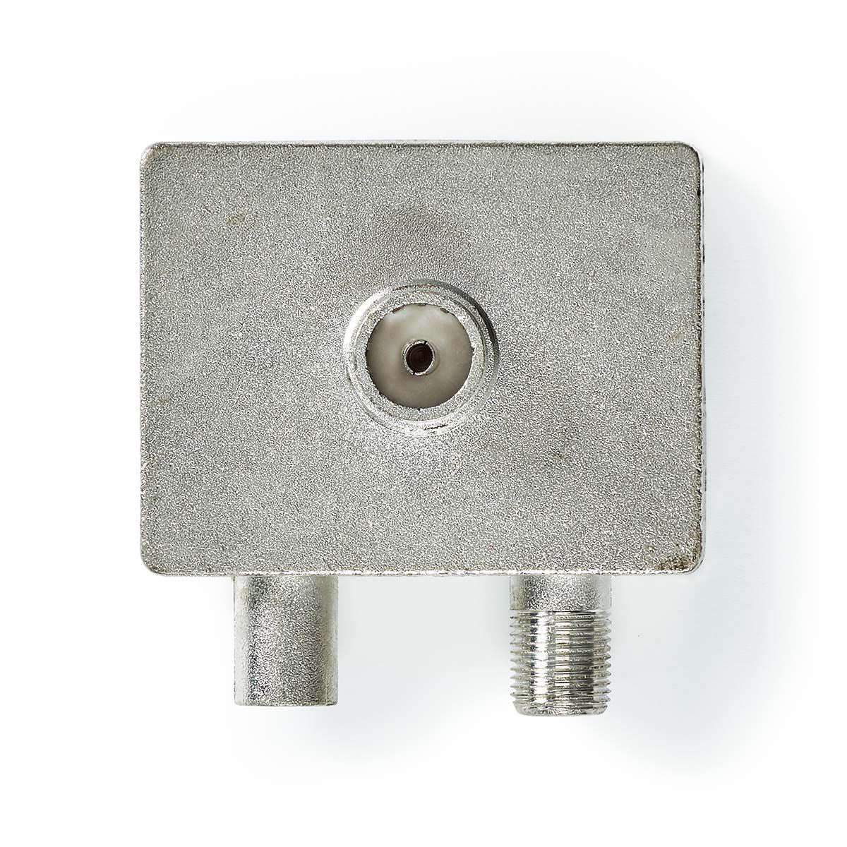 Nedis Satellite & Antenna Adapter | IEC (Coax) Female | F Female / IEC (Coax) Male | Nickel Plated | 75 Ohm | Straight | Metal | Metal / Silver | 1 pcs | Box