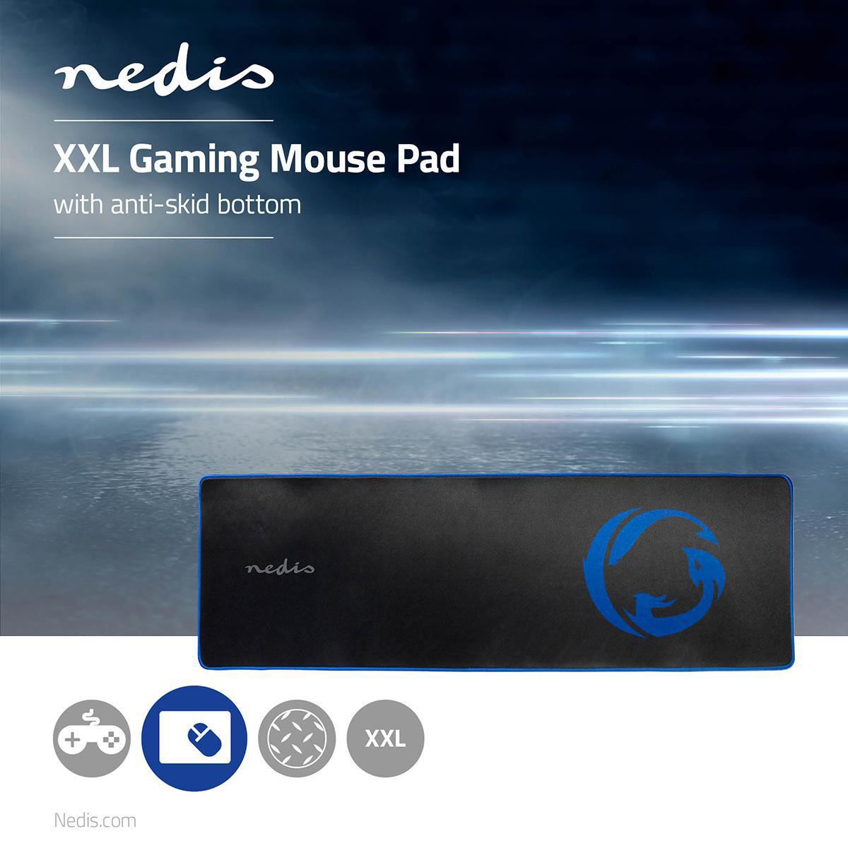 Nedis Gaming Mouse Pad | Microfiber / Rubber | Black