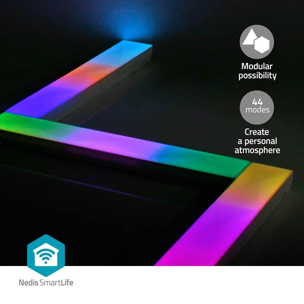 Nedis SmartLife Decorative Lights | Wall Bar | Wi-Fi | RGBIC / Warm White | Android™