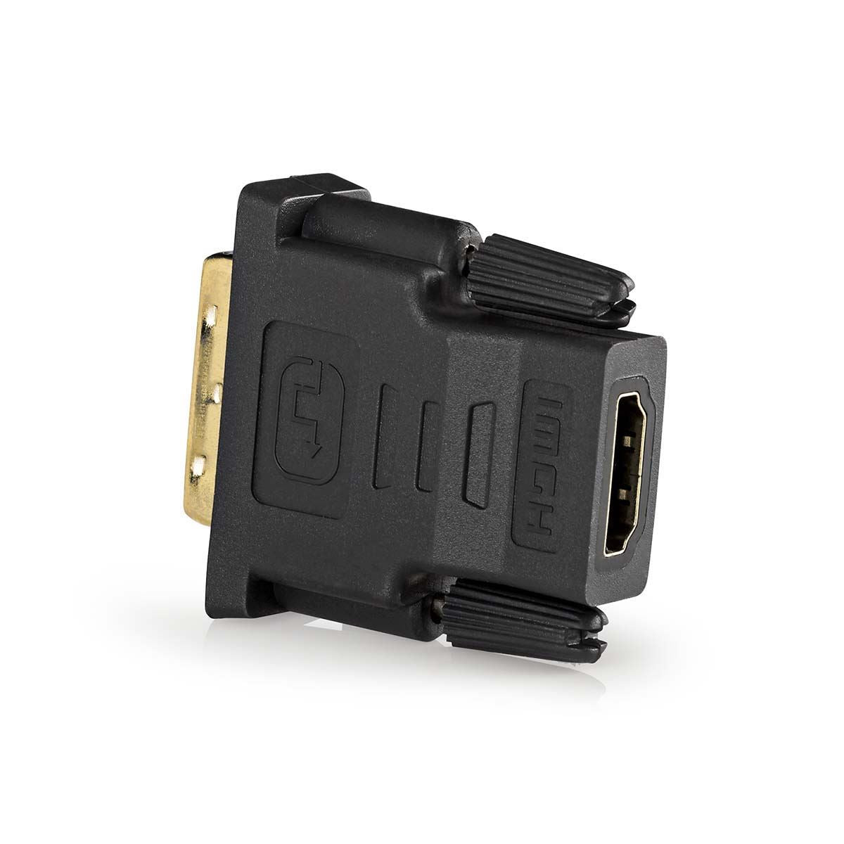 Nedis HDMI™ Adapter | HDMI™ Output | DVI-D 24+1-Pin Male | Gold Plated | Straight | PVC | Anthracite | 1 pcs | Window Box
